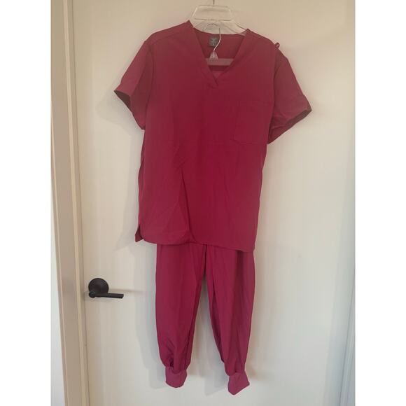 Niaahinn Scrub Suit Set Shirt+jogger– Hot Pink (Size Small) – NWT - Picture 2 of 13